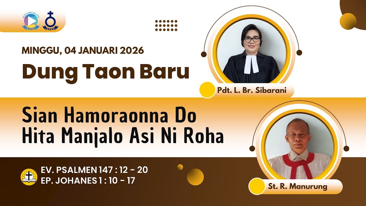 IBADAH LIVE STREAMING MINGGU 4 JANUARI 2025 HKBP KERTANEGARA RESSORT JAWA TENGAH PKL 09.30 WIB