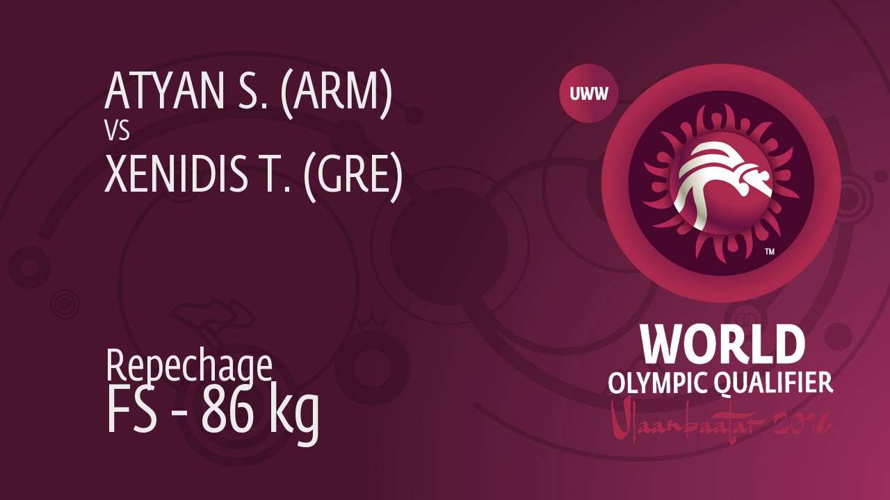 Repechage FS - 86 kg: S. ATYAN (ARM) df. T. XENIDIS (GRE), 10-2