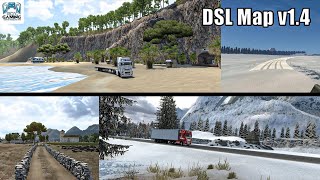 ETS2 1.55 - 1.57  New DSL Extreme Roads Map v1.4