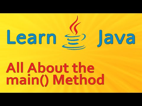 Learning Java - Creating a Java Main Method