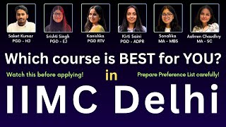 Best Course in IIMC Delhi - English or Hindi Journalism, RTV or ADPR, MA vs PGD?