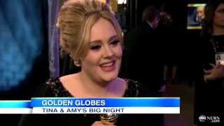 Adele - Golden Globe 2013 - Interview Backstage with Lara Spencer on ABC Part 1