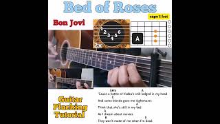 Bed Of Roses  Bon Jovi Guitar Chords W S U0026 Plucking Tutorial