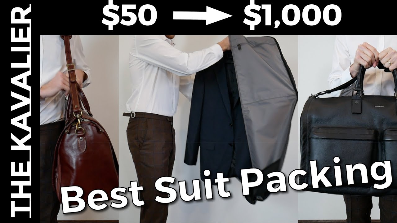 how to pack a suit in a garment bag