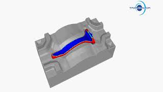 Turbine blade forging simulation - FORGE® screenshot 3