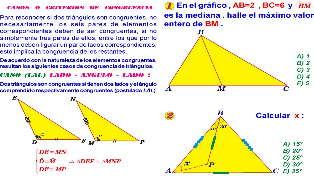 Que Son Triangulos Congruentes