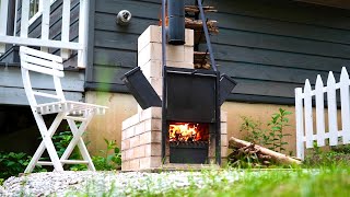 [DIY] Homemade rocket stove made of brick and iron