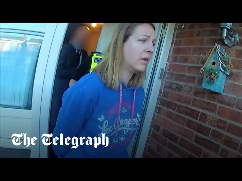 Moment serial child killer Lucy Letby is arrested