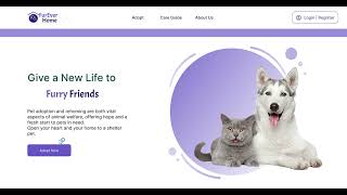 FurEverHome platform a new web based Pet adoption platform (prototype).