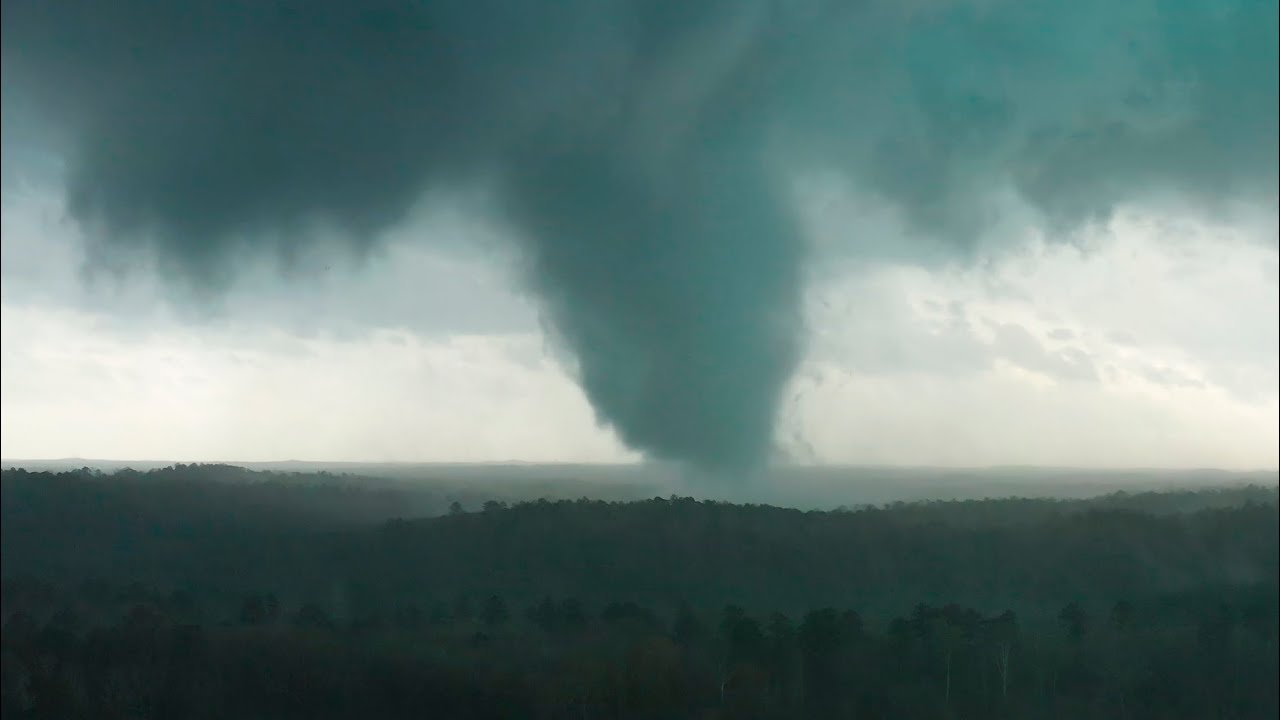 EF-3 Alabama Tornado Close Range from Drone - YouTube