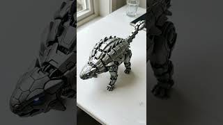 Compact device to Ankylosaurus transformation #transformation #trending #mechanicaltoy