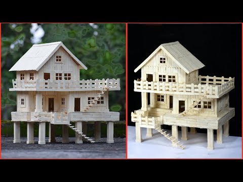 How to Build Popsicle Stick House || DIY Craft Idea | MissDIY Star Handcrafted Houses with Ice Pops: Artful Abodes hqdefault
