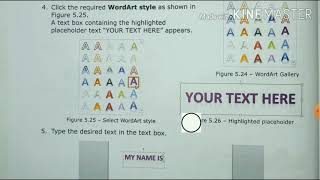 Class 5th  computer chapter 5 object in Ms word