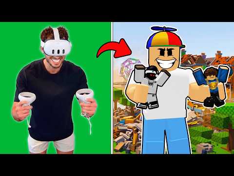 I Hunted My Friends as a GIANT in Roblox (VR)