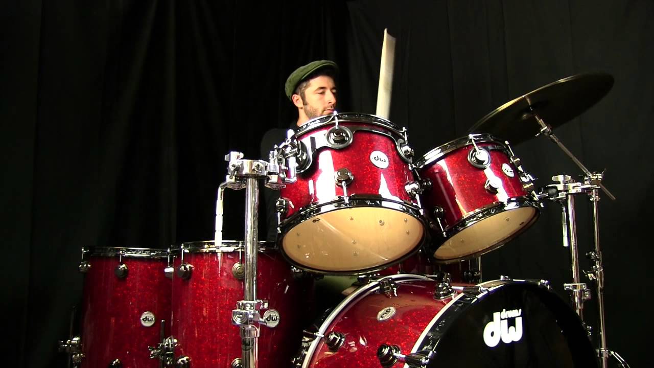 DW Collectors Series Drum Set with Ruby Glass Finish YouTube