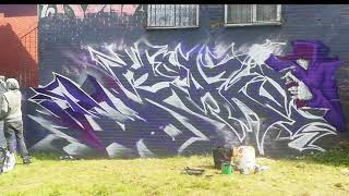 Burn Yourself.. Graffiti Time Lapse  Hoakser and Fluids..