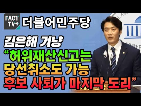 민주, 김은혜 겨냥 “허위재산신고는 당선취소도 가능…후보 사퇴가 마지막 도리”