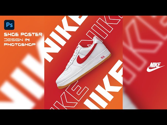 Nike shoe poster design in photoshop