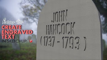 Creating Engraved or Embedded Text in Sketchup