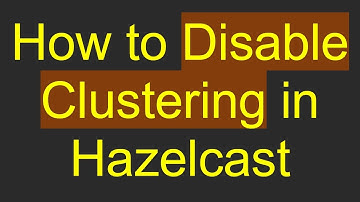 How to Disable Clustering in Hazelcast