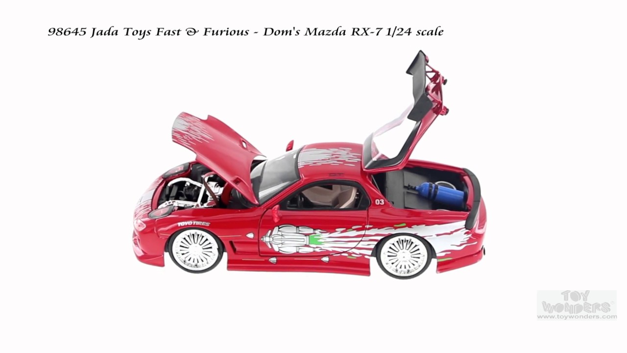 Jada Toys JADA98338 DOMS Mazda RX-7 Fast & Furious 8 Red 1:24 Die Cast Model Compatibile con Jada Toys JADA98338 DOMS Mazda RX-7 Fast & Furious 8 Red 1:24 Die Cast Model Compatibile con