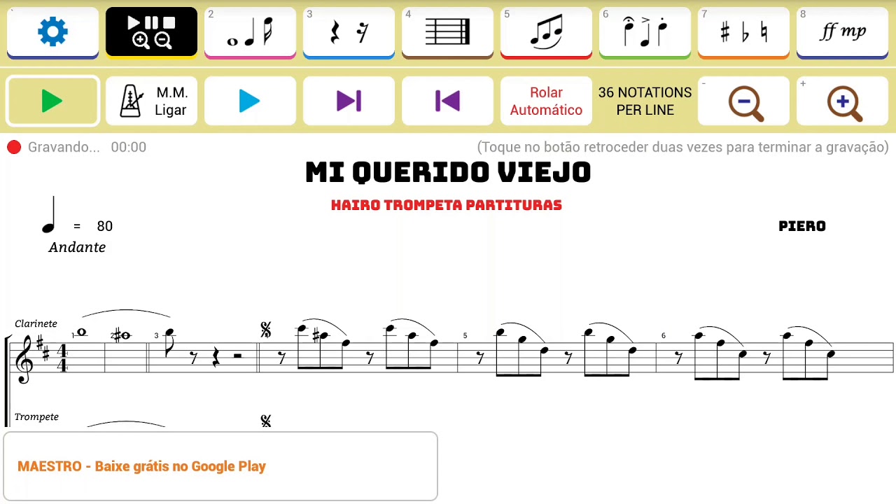Mi Querido Viejo/Piero/Partitura Gratis - YouTube