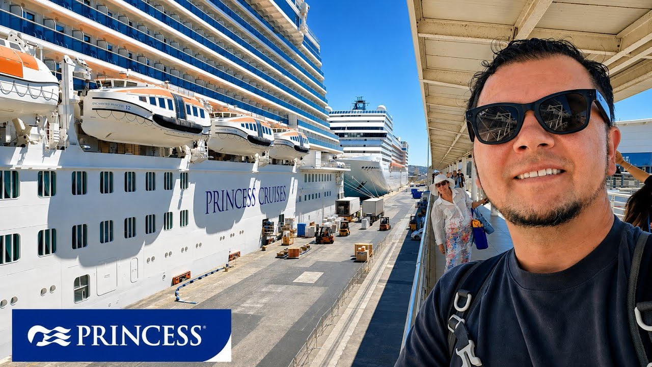 Boarding the Enchanted Princess from Civitavecchia Rome! 