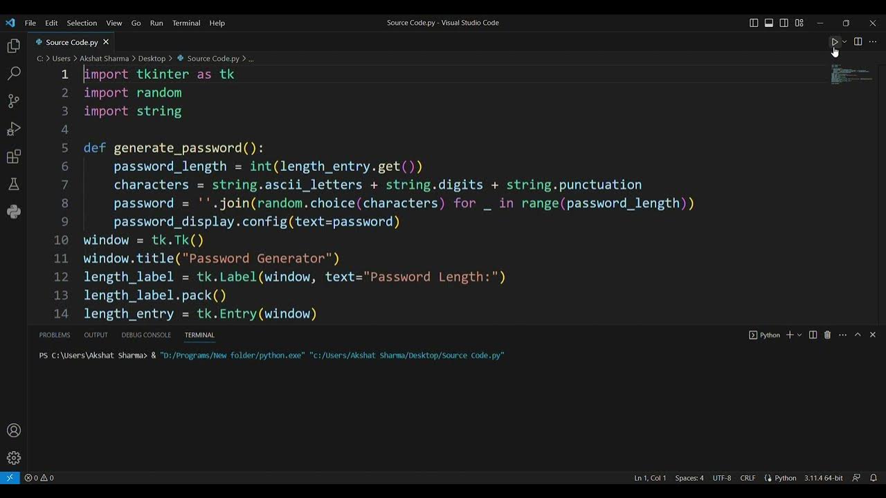 Random Password Generator Using Python | Simple Python Project For ...