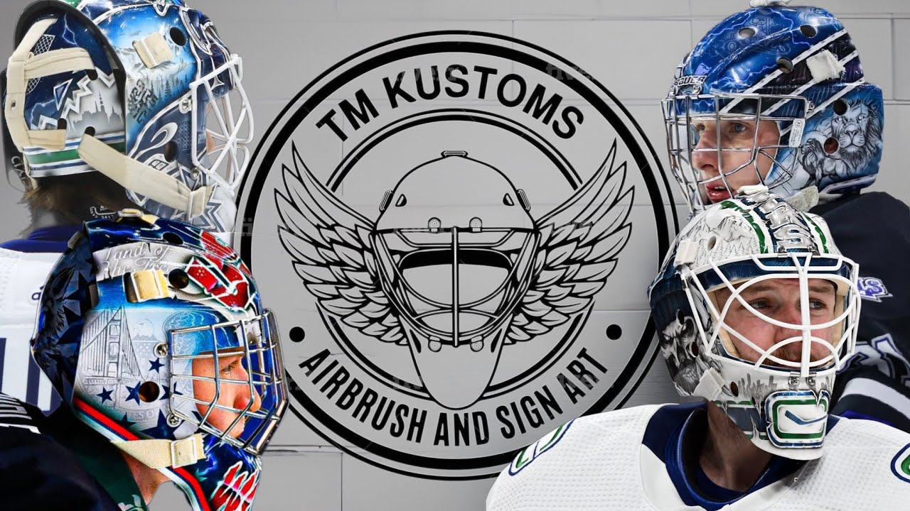  TM Kustoms - Goalie Mask Airbrushing & Sign Art
