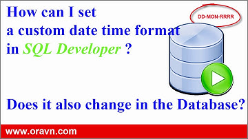 How to customise date time format in SQL Developer?