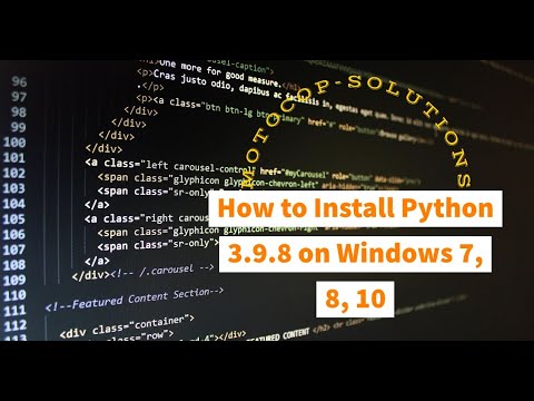 How to Install Python 3.9.8 on Windows 7, 8, 10 (2020) - YouTube