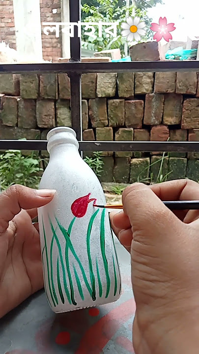 #bottleart 💮#art #drawing #painting #song #diy #রংতুলি #artwork #acrylicpainting #paint #shorts