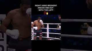 Right Hand Broken? Knock him out with the left 😤💯 #jamalbensaddik #kickboxing