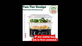 BELLA Two Tier Food Steamer, Healthy, Fast Simultaneous Cooking, Stackable Baskets for Vegetables