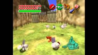 Link Getting Attacked by Cuccos in Ocarina of Time