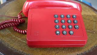Bt Tribune 1980S Red Push On Telephone 9801Ar
