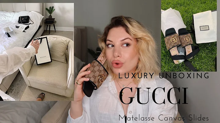 Luxury Unboxing 2020 | Gucci Curbside pickup  | #Gucci GG #Matelassé Canvas Slides