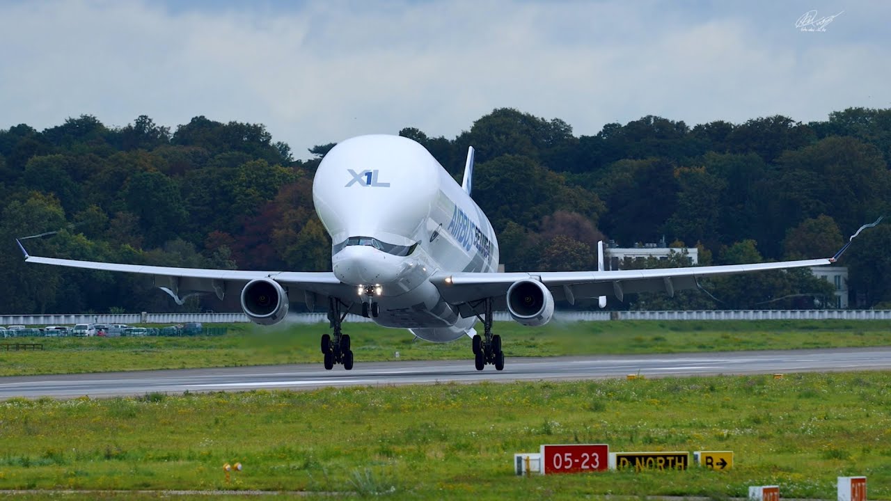 4 minutes and 44 seconds of PLANESPOTTING | AIRBUS BELUGAS at HAMBURG-FINKENWERDER Airport XFW