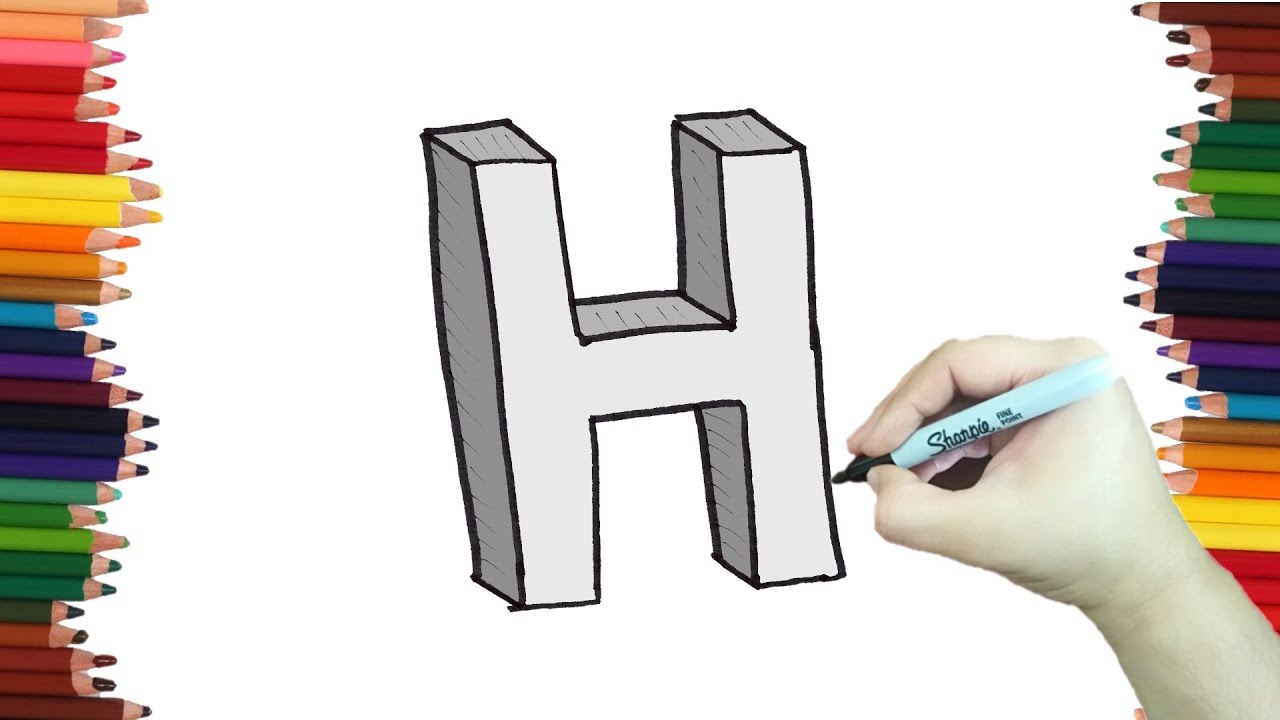 Dibujo H 3d Toon City Animation dibujo-h-3d-toon-city-animation