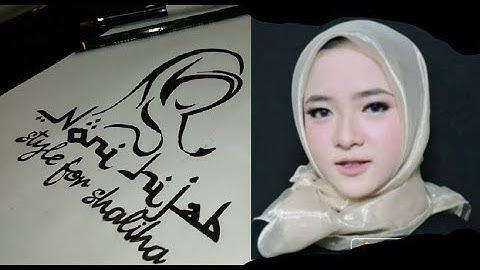 Menggambar siluet hijab cantik nisa sabyan