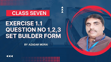 Exercise 1.1 class 7 math | Forms of sets   Descriptive form Tabular form