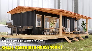 Small container house tour ! small house made of two 40 HC Containers