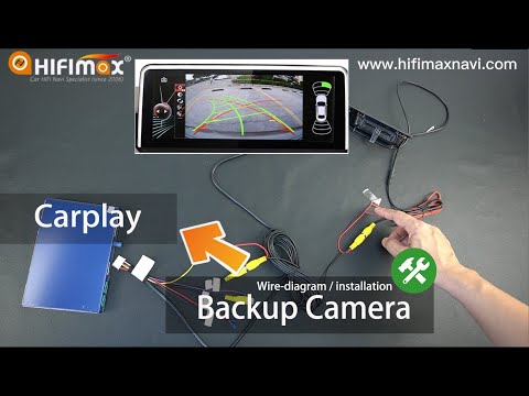 Backup Camera for Apple Carplay interface installation guide | Carplay reverse camera wire-diagram