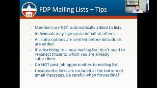 FDP New Member Orientation Part 2