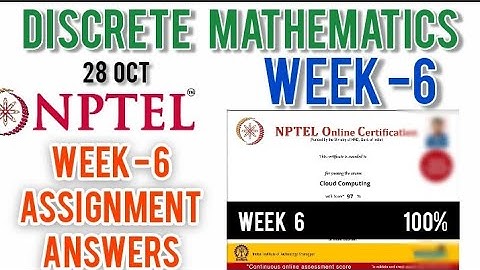 NPTEL: Discrete Mathematics Assignment 6 Answers | Discrete Mathematics Week 6 Quiz Answers 2020 IIT