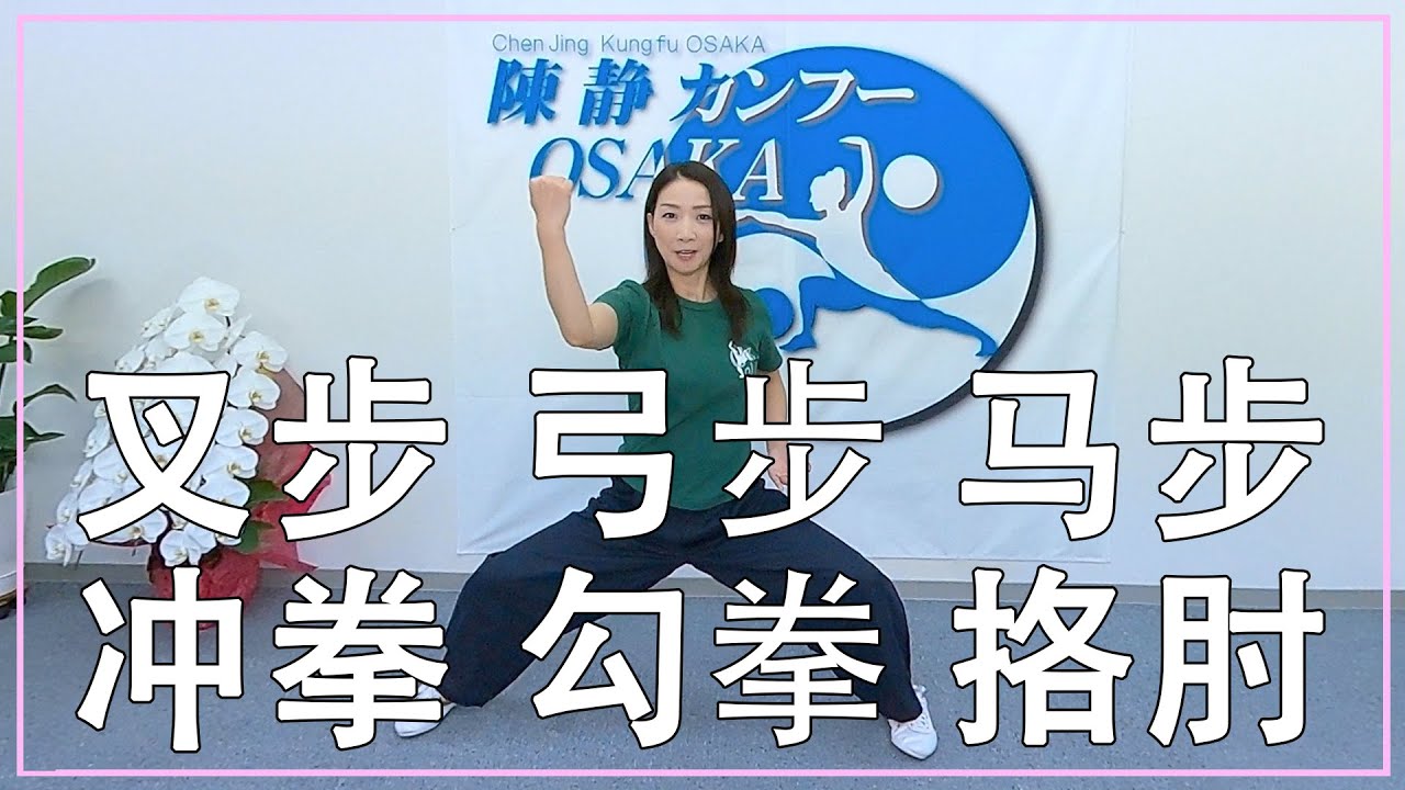 Combined Skills】Split Step, Bow Step, Horse Stance, Punch
