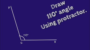 How to draw 110 degree angle using protractor. Make 110 degree angle with protractor. shsirclasses.