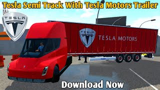 Tesla Semi Track With Tesla Motors Trailer Drive In Bus Simulator Indonesia - Bussid Mod