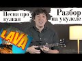 LAVA Про вулкан РАЗБОР на укулеле Ukulele Tutorial Лава на укулеле
