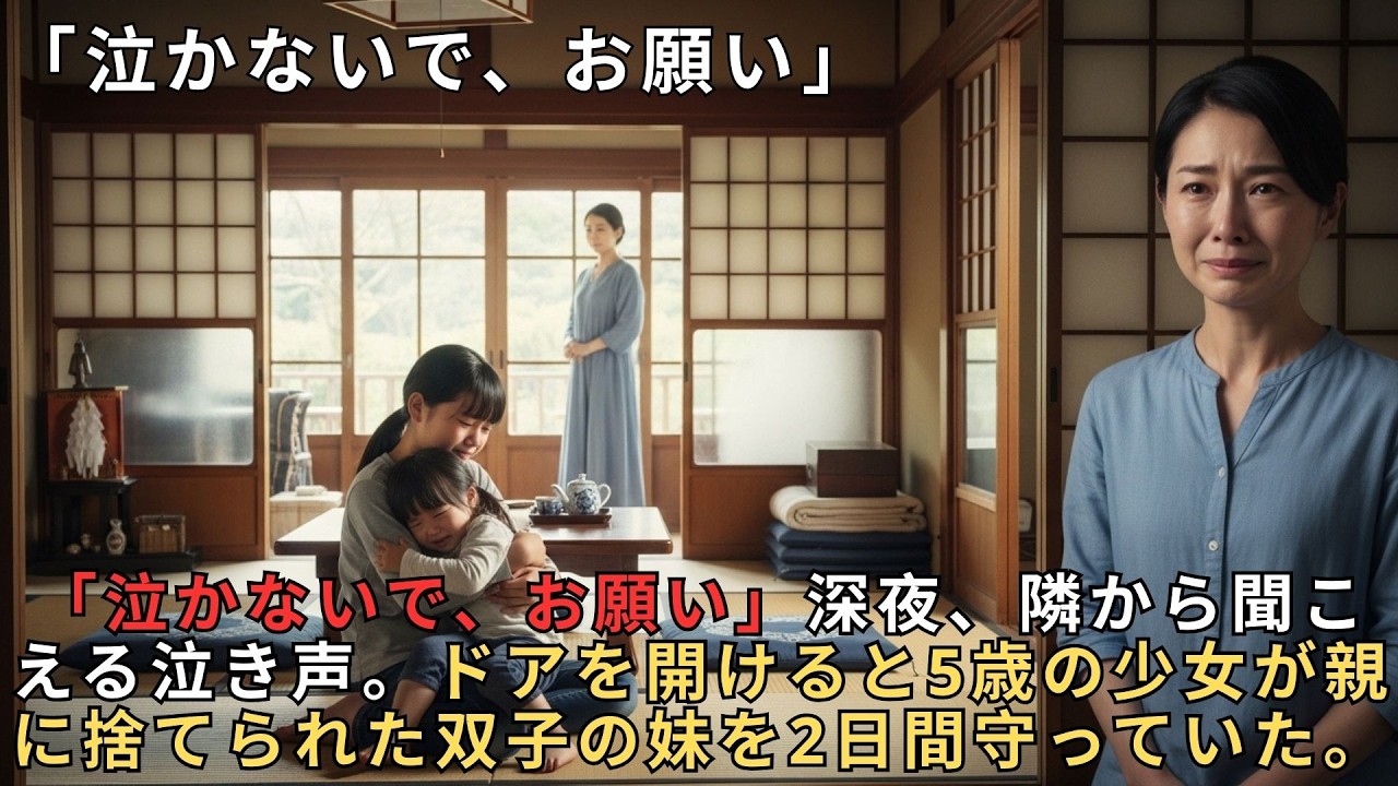 「泣かないで、お願い」深夜、隣から聞こえる泣き声。ドアを開けると5歳の少女が親に捨てられた双子の妹を2日間守っていた。俺の人生が変わるとはこの時は思いもしなかった… #老後の物語 #家族の物語